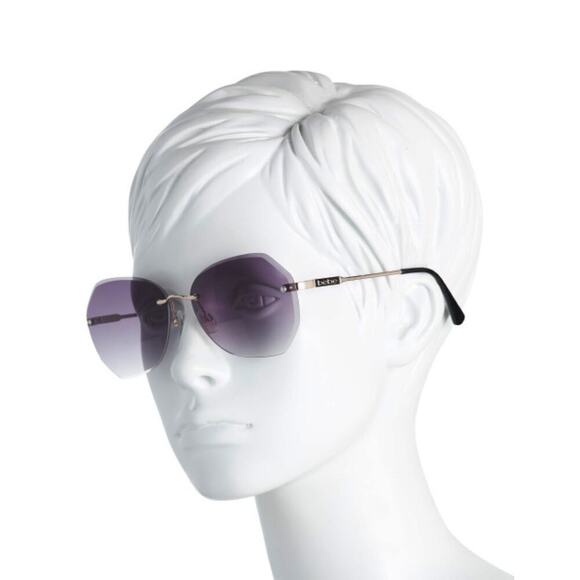 NWT BEBE Women's Gold Tone Geometric Style Metal Frame Sunglasses - Picture 1 of 4